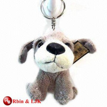 High quality custom plush dog keychain